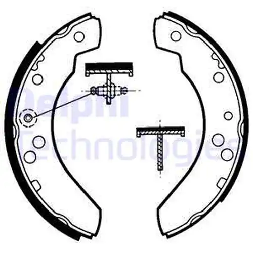 комплект спирачна челюст DELPHI LS1311