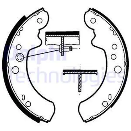 комплект спирачна челюст DELPHI LS1313
