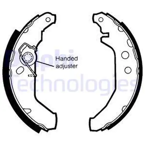 комплект спирачна челюст DELPHI LS1435