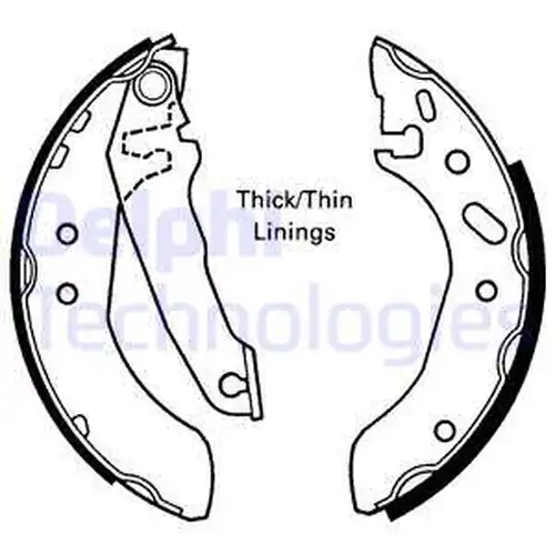 комплект спирачна челюст DELPHI LS1616