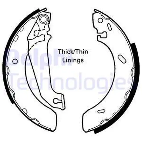комплект спирачна челюст DELPHI LS1617