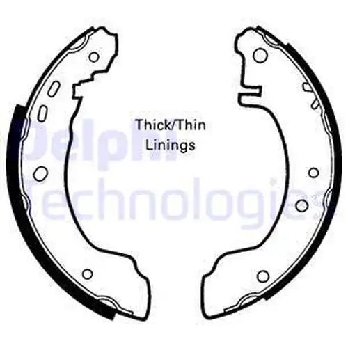 комплект спирачна челюст DELPHI LS1620