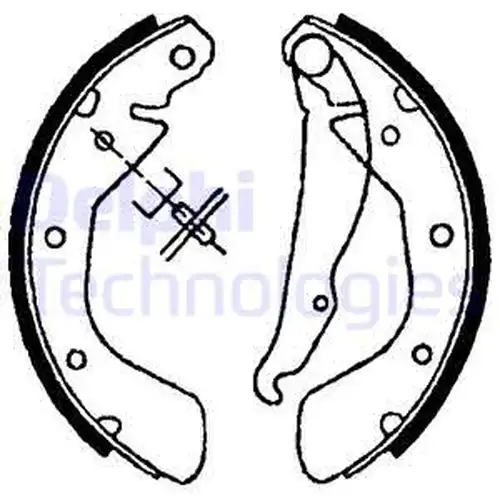 комплект спирачна челюст DELPHI LS1622