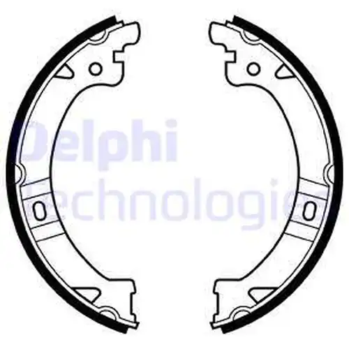 комплект спирачна челюст, ръчна спирачка DELPHI LS1977