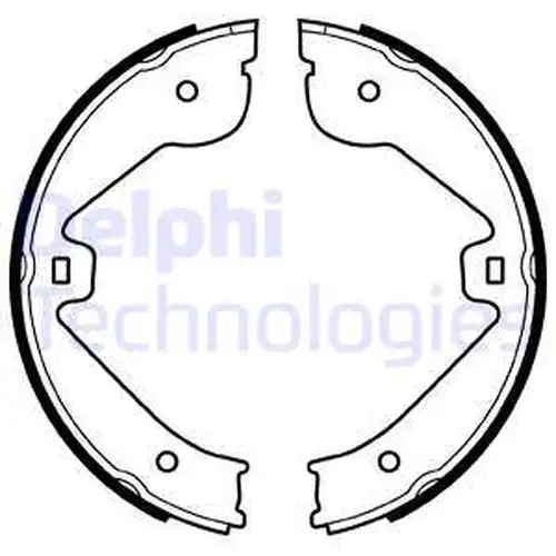 комплект спирачна челюст, ръчна спирачка DELPHI LS1995