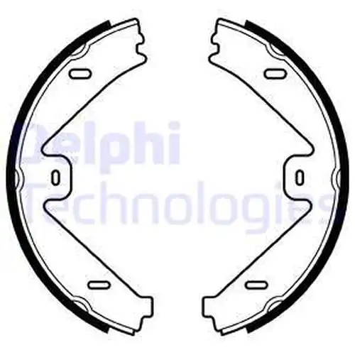 комплект спирачна челюст, ръчна спирачка DELPHI LS2036