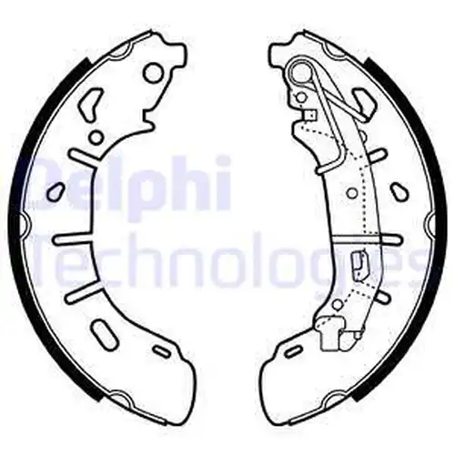 комплект спирачна челюст DELPHI LS2050