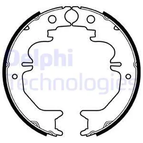 комплект спирачна челюст, ръчна спирачка DELPHI LS2053