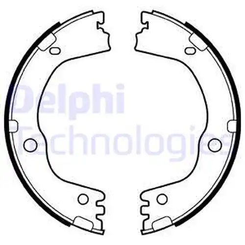 комплект спирачна челюст, ръчна спирачка DELPHI LS2081