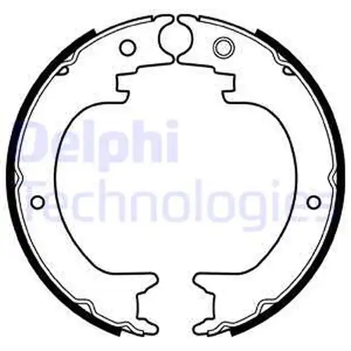 комплект спирачна челюст, ръчна спирачка DELPHI LS2082