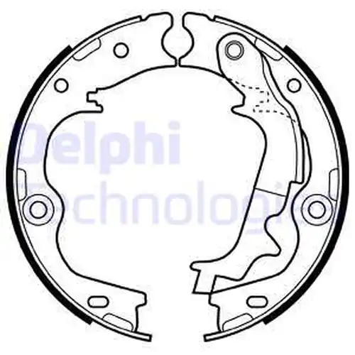 комплект спирачна челюст, ръчна спирачка DELPHI LS2083