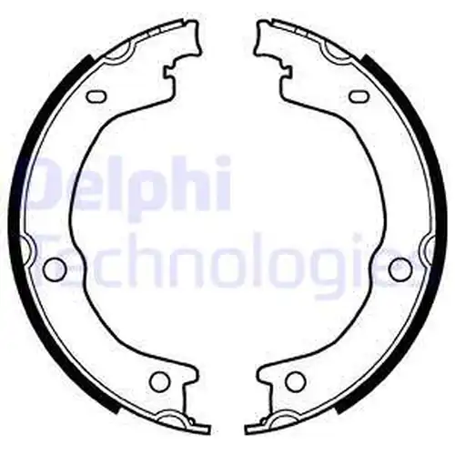 комплект спирачна челюст, ръчна спирачка DELPHI LS2118