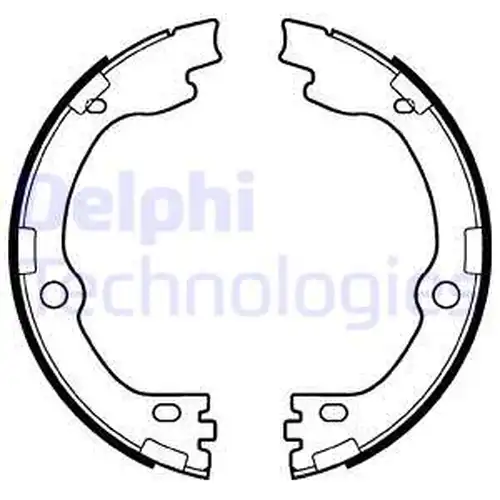 комплект спирачна челюст, ръчна спирачка DELPHI LS2119