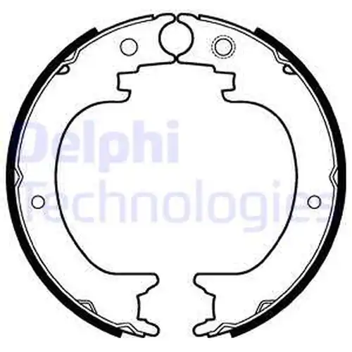 комплект спирачна челюст, ръчна спирачка DELPHI LS2121