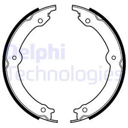 комплект спирачна челюст, ръчна спирачка DELPHI LS2152