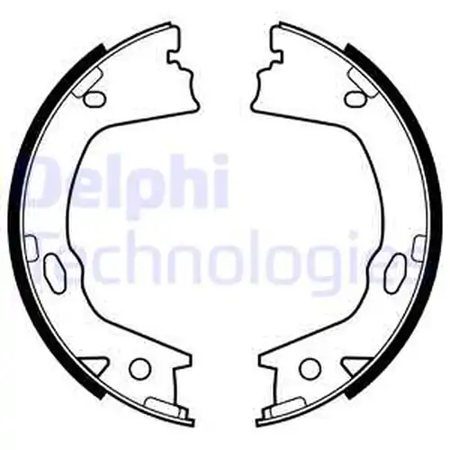 комплект спирачна челюст, ръчна спирачка DELPHI LS2153