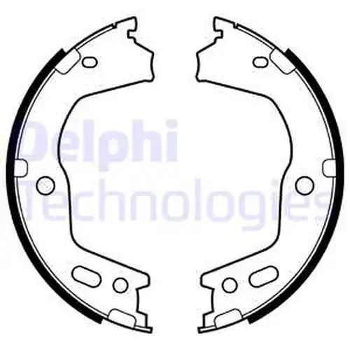 комплект спирачна челюст, ръчна спирачка DELPHI LS2154