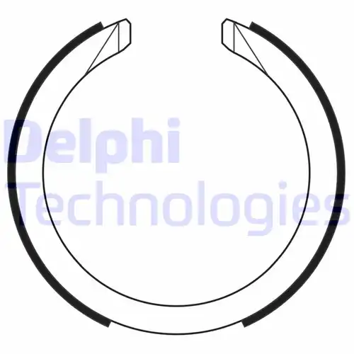 комплект спирачна челюст, ръчна спирачка DELPHI LS2169