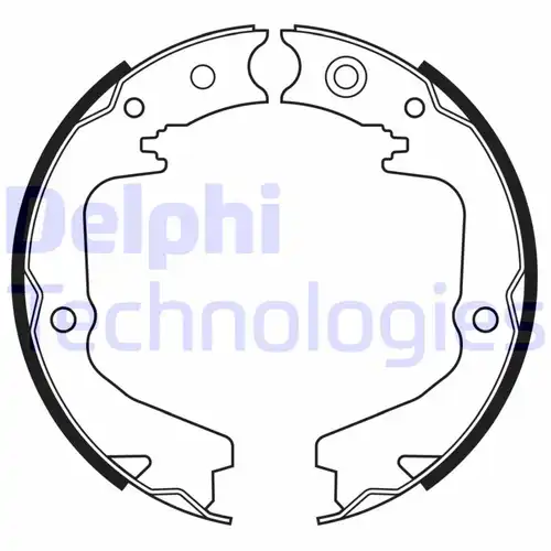 комплект спирачна челюст, ръчна спирачка DELPHI LS2170