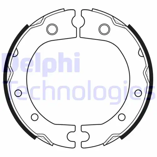 комплект спирачна челюст, ръчна спирачка DELPHI LS2172