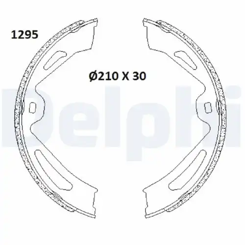 комплект спирачна челюст, ръчна спирачка DELPHI LS2179