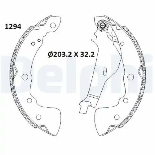 комплект спирачна челюст DELPHI LS2181