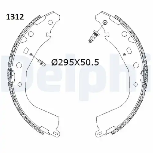 комплект спирачна челюст DELPHI LS2187