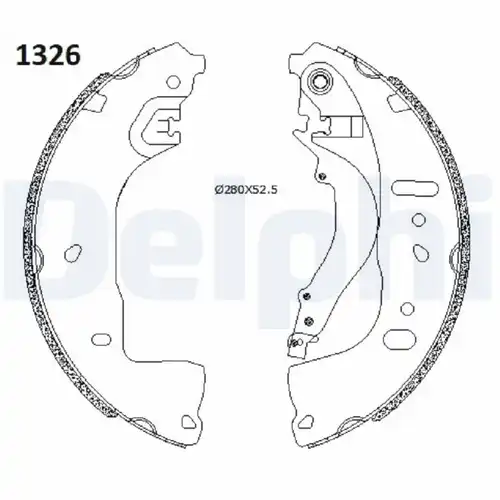 комплект спирачна челюст DELPHI LS2197