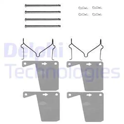 комплект принадлежности, дискови накладки DELPHI LX0028