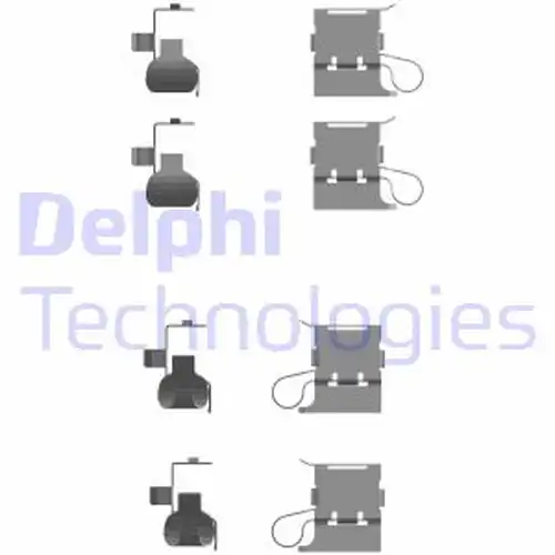 комплект принадлежности, дискови накладки DELPHI LX0756