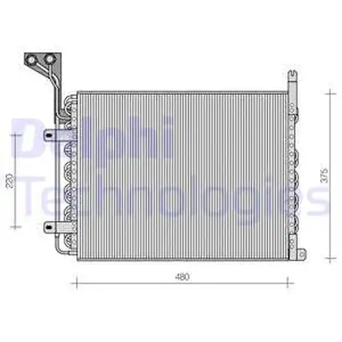 кондензатор, климатизация DELPHI TSP0225082