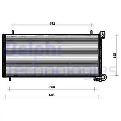 кондензатор, климатизация DELPHI TSP0225090