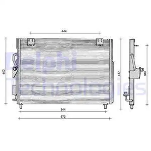 кондензатор, климатизация DELPHI TSP0225106