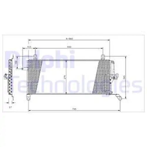 кондензатор, климатизация DELPHI TSP0225161