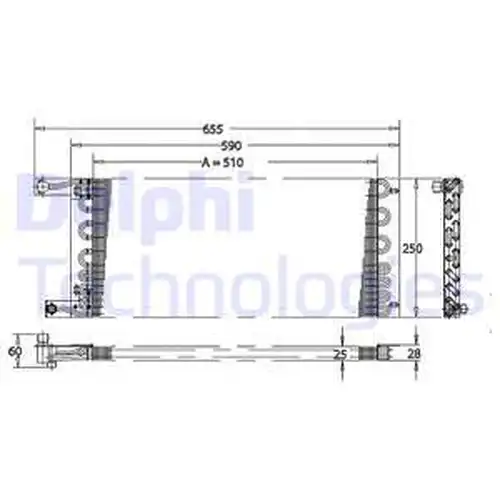 кондензатор, климатизация DELPHI TSP0225164