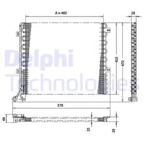 кондензатор, климатизация DELPHI TSP0225167