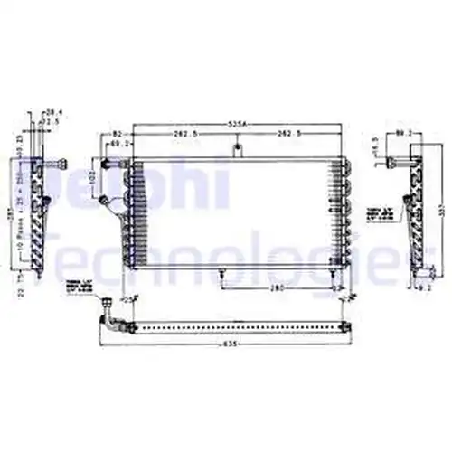 кондензатор, климатизация DELPHI TSP0225174