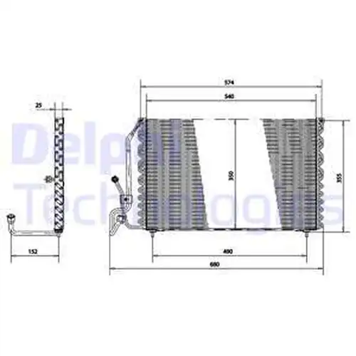 кондензатор, климатизация DELPHI TSP0225177