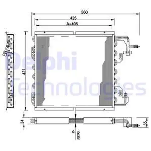 кондензатор, климатизация DELPHI TSP0225178