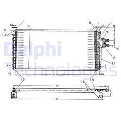 кондензатор, климатизация DELPHI TSP0225179