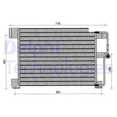 кондензатор, климатизация DELPHI TSP0225243