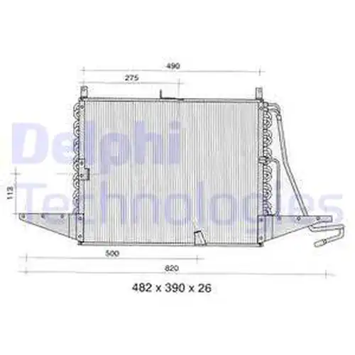 кондензатор, климатизация DELPHI TSP0225273