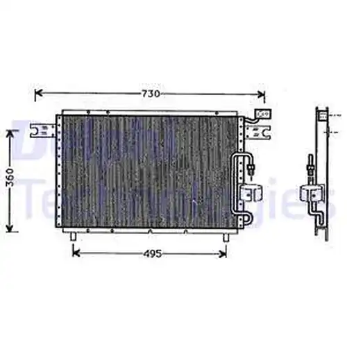 кондензатор, климатизация DELPHI TSP0225291