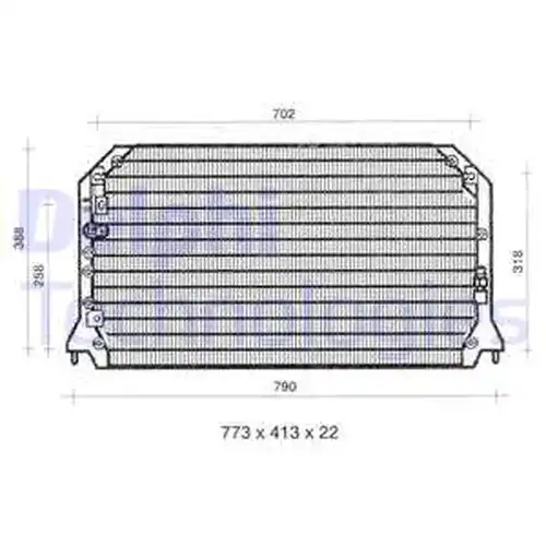 кондензатор, климатизация DELPHI TSP0225310