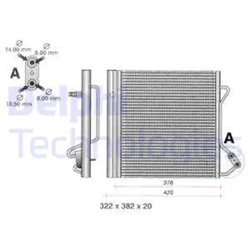 кондензатор, климатизация DELPHI TSP0225320