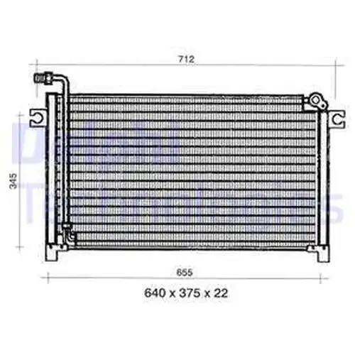 кондензатор, климатизация DELPHI TSP0225346