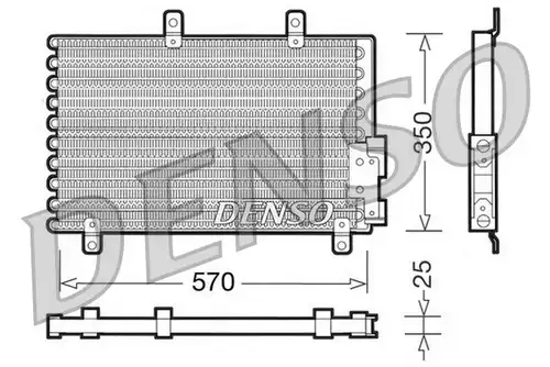 кондензатор, климатизация DENSO DCN01001