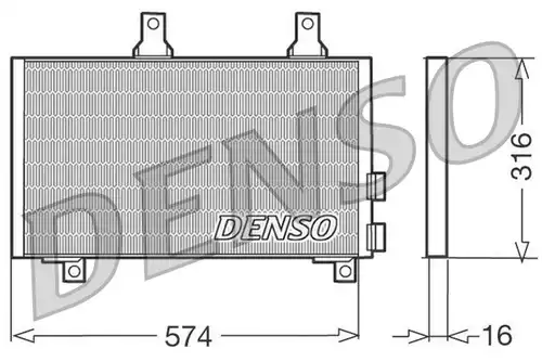 кондензатор, климатизация DENSO DCN01002