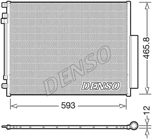 кондензатор, климатизация DENSO DCN01005