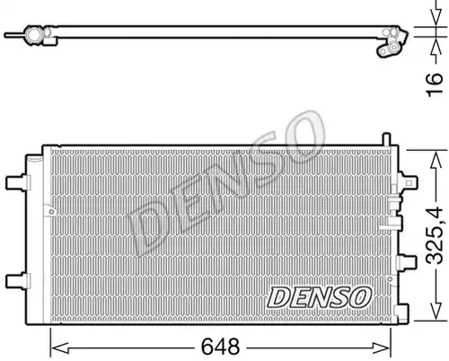 кондензатор, климатизация DENSO DCN02002